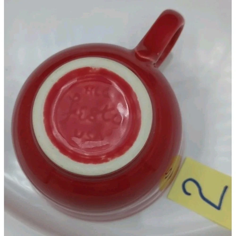 Homer Laughlin Fiesta Tableware Fiestaware Coffee Cup Red Incised HLC fiesta USA